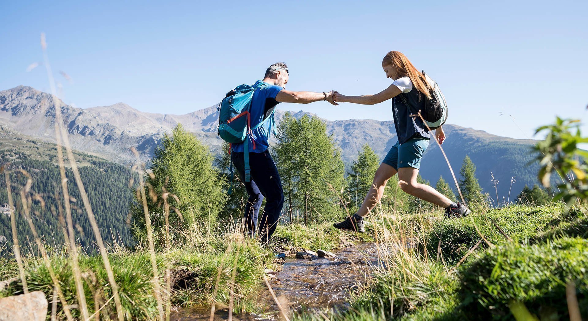 Wandern im Sommer im Pfitschertal in Südtirol